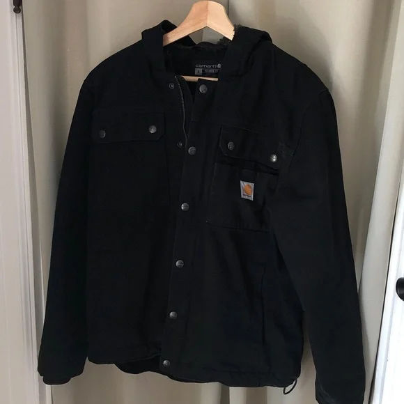 MEN'S SHERPA-LINED UTILITY JACKET - RELAXED FIT - WASHED DUCK - Picture 2 of 12